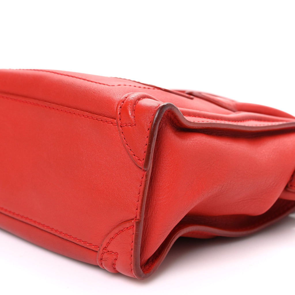 Smooth Calfskin Nano Luggage Red