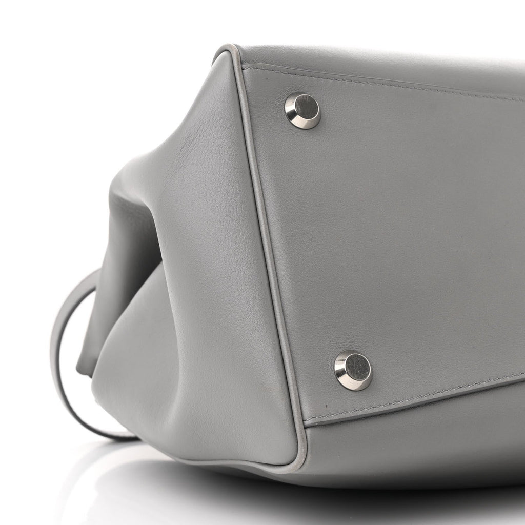 Smooth Calfskin Small Hampton Carry All Bag Grey