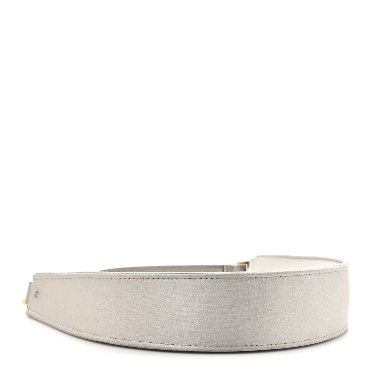 Satin Mini Crystal Vlogo Hobo Bag Silver