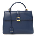 Calfskin Le Fermoir Top Handle Bag Blue