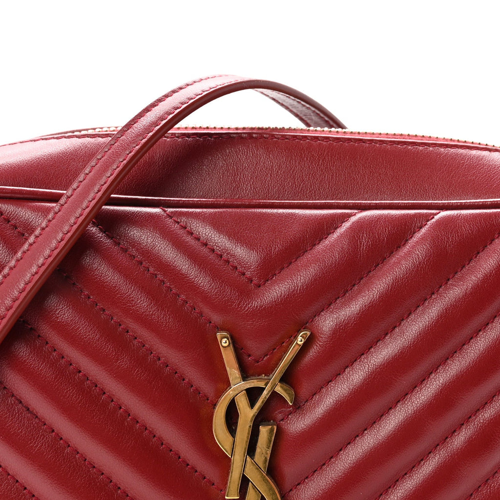 Calfskin Matelasse Monogram Lou Camera Bag Opyum Red