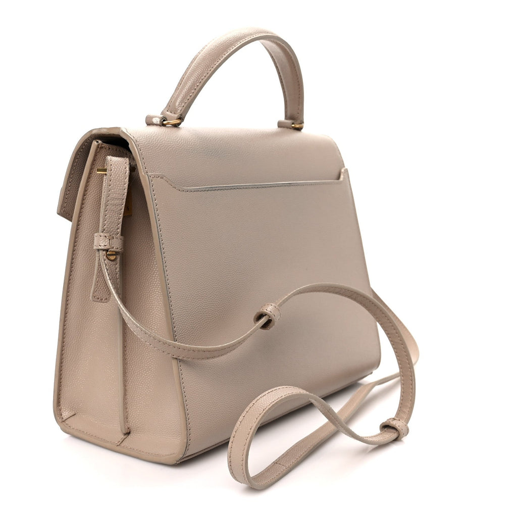 Grain de Poudre Medium Classic Monogram Cassandra Top Handle Dark Beige