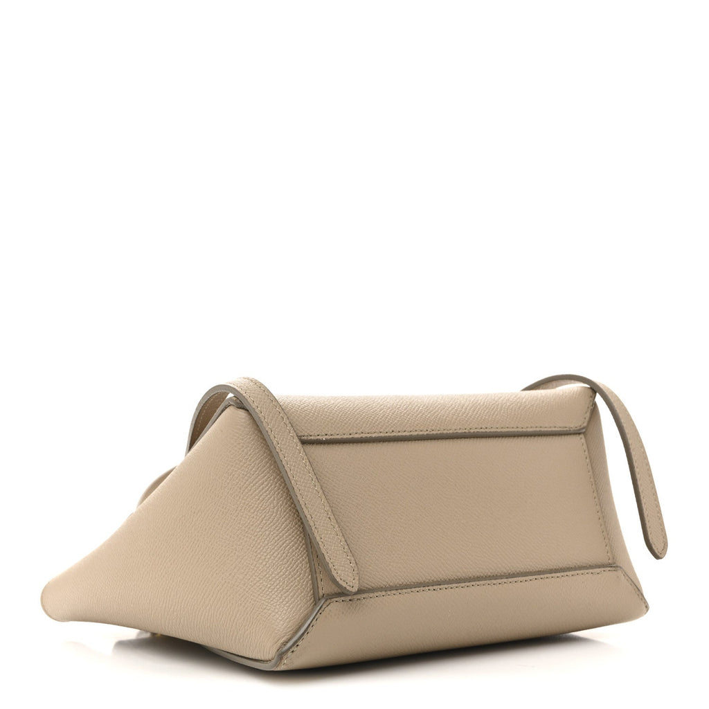 Grained Calfskin Nano Belt Bag Light Taupe