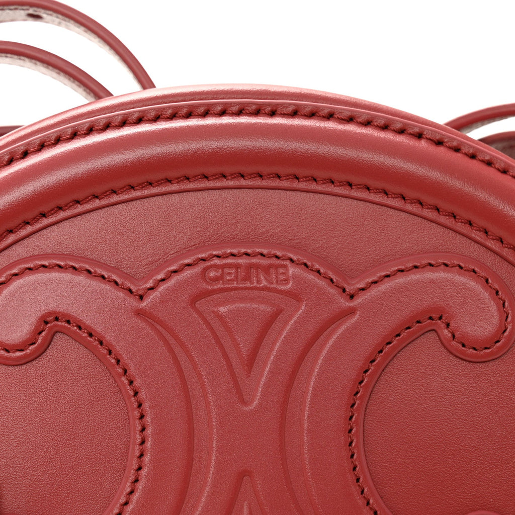 Smooth Calfskin Small Triomphe Oval Crossbody Purse Lipstick