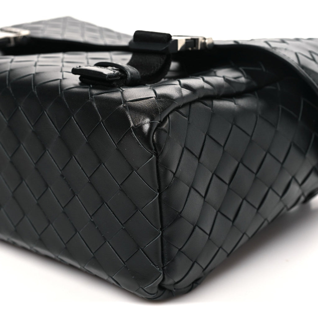 Nappa Intrecciato Postino Messenger Black
