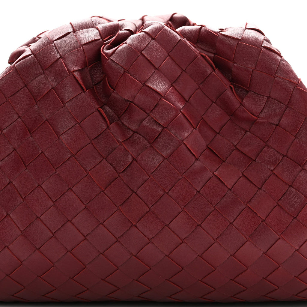 Nappa Maxi Intrecciato The Pouch Oversized Clutch Bordeaux