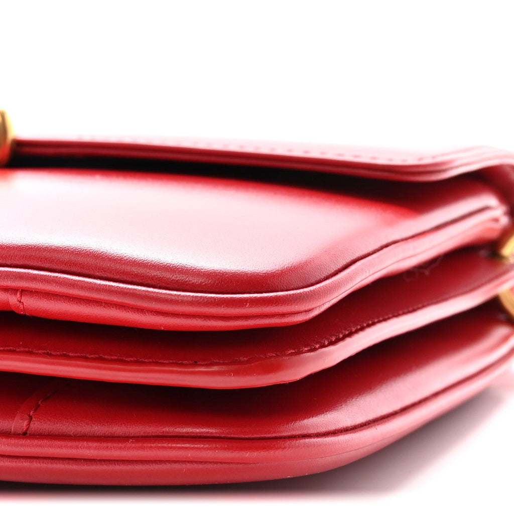 Smooth Calfskin Le Maillon Satchel Rouge Eros