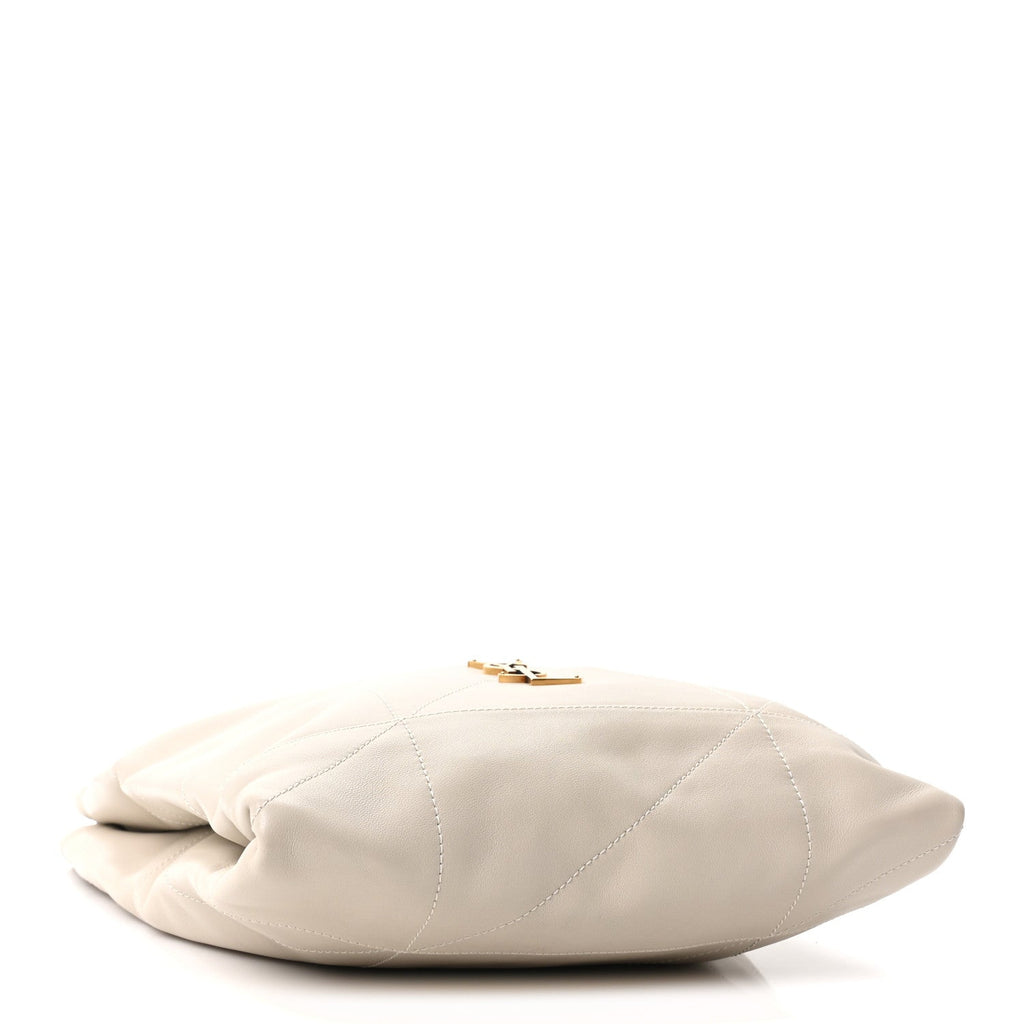 Lambskin Matelasse Monogram Large Jamie 4.3 Pochon Crema Soft