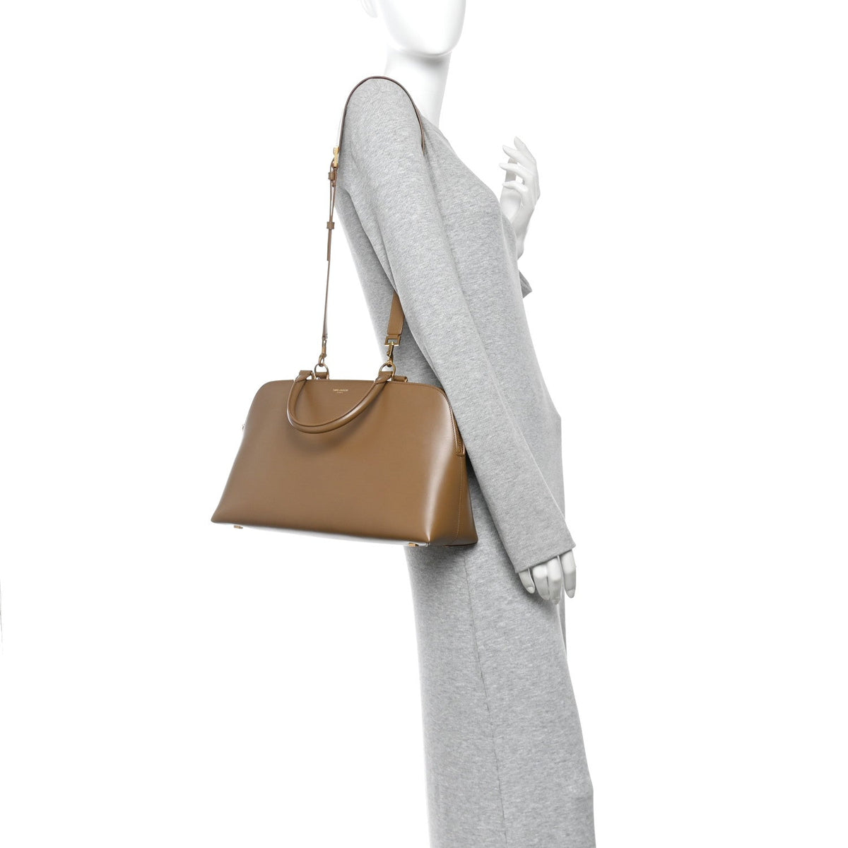 Calfskin Sac De Jour Duffle Top Handle Dark Cork