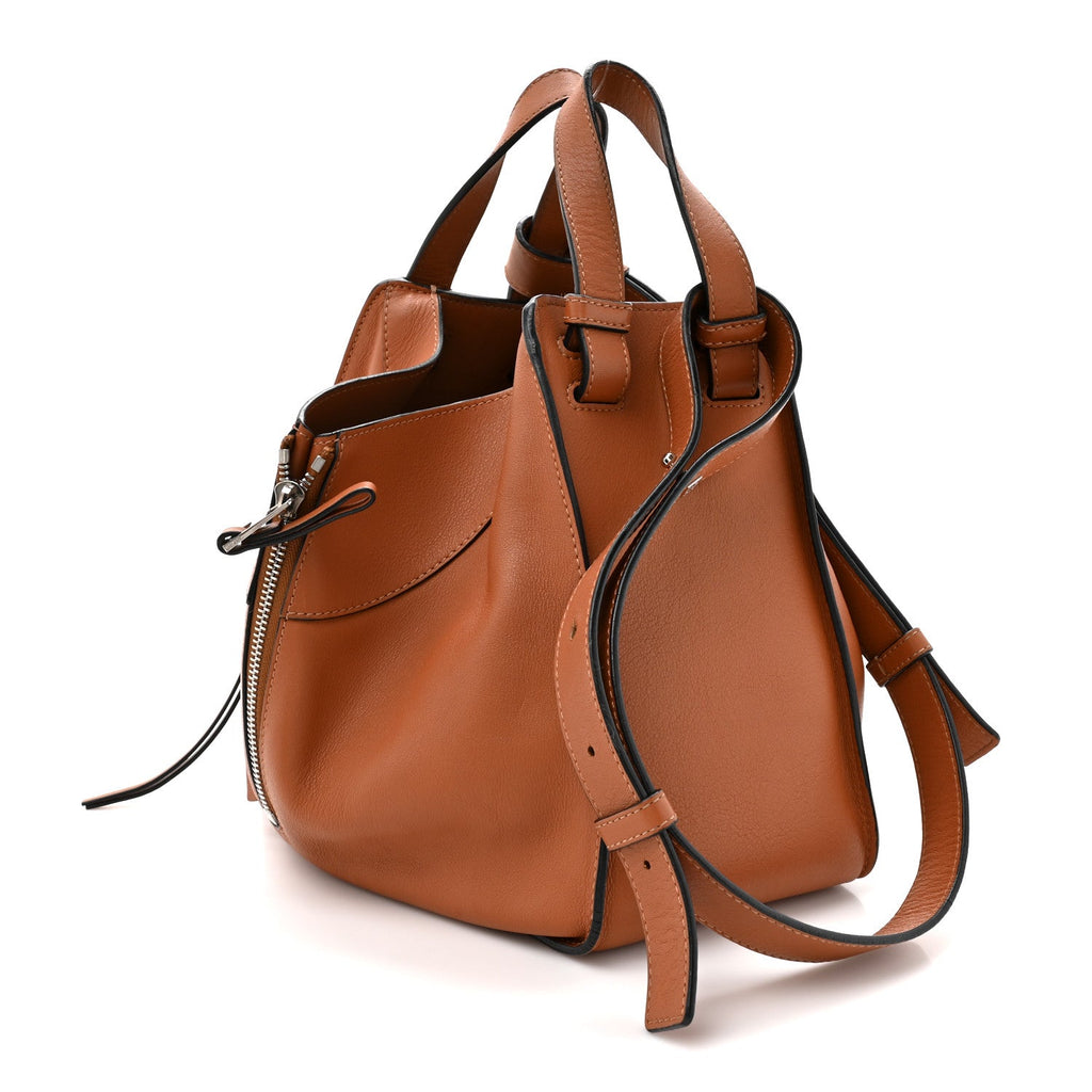 Calfskin Small Hammock Shoulder Bag Tan