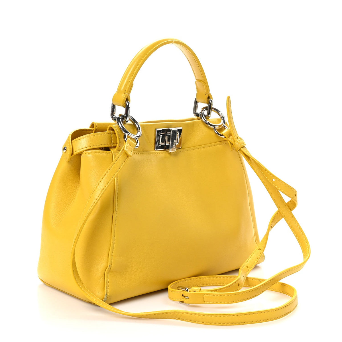 Nappa Mini Peekaboo Iconic Satchel Limone
