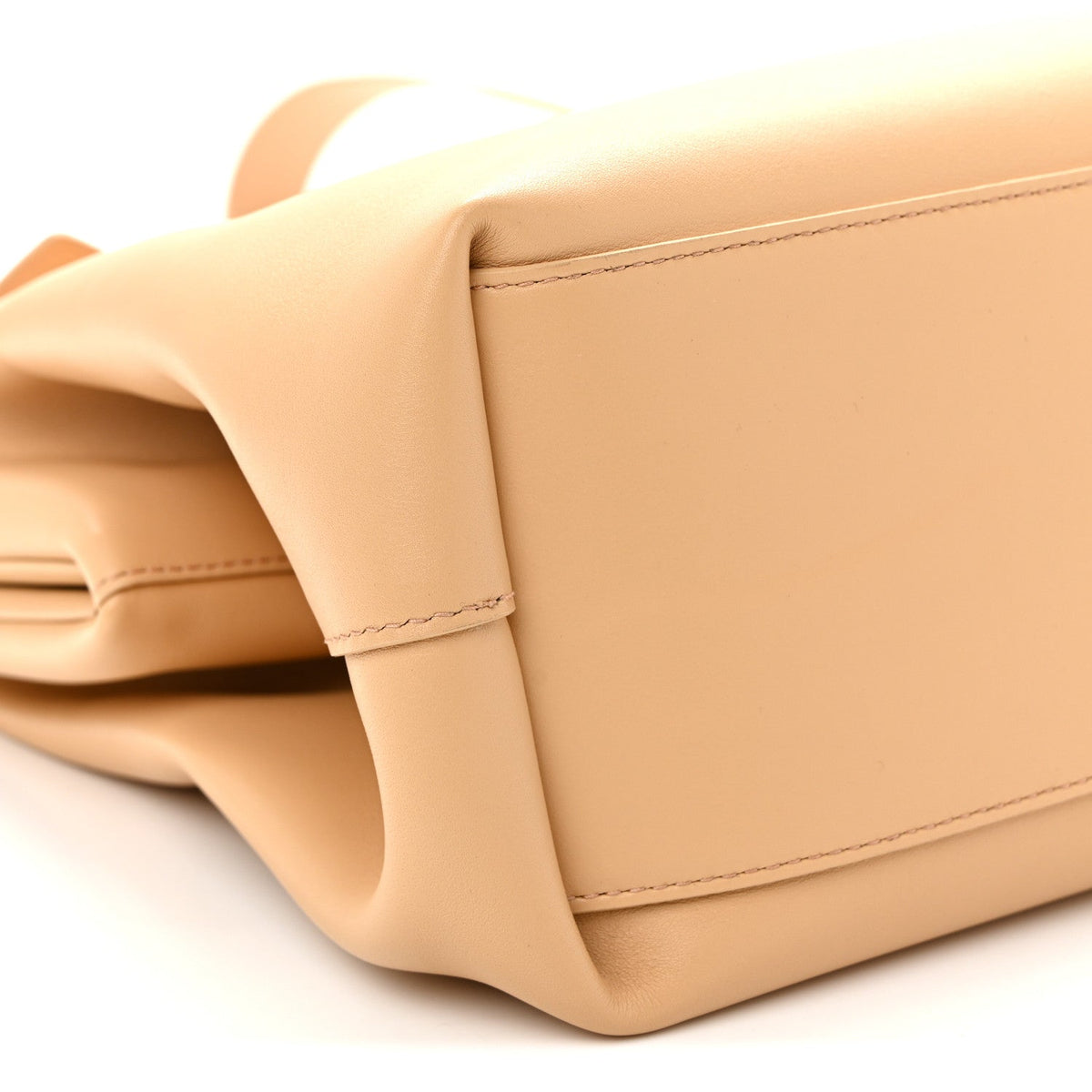 Calfskin Medium The Point Triangle Bag Almond
