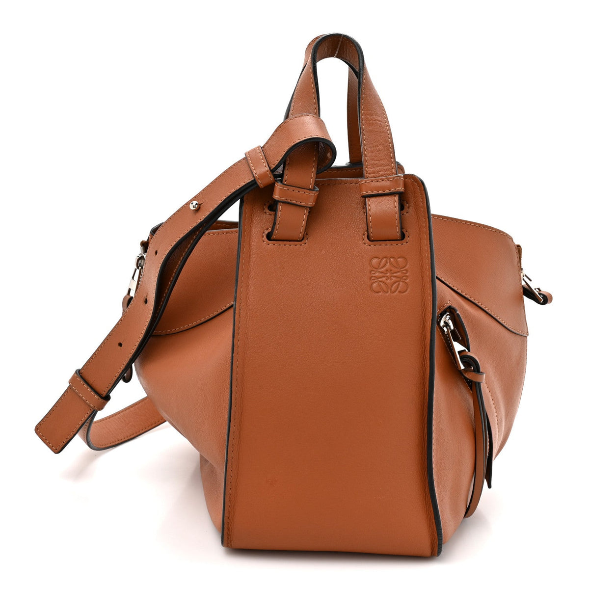 Calfskin Small Hammock Shoulder Bag Tan