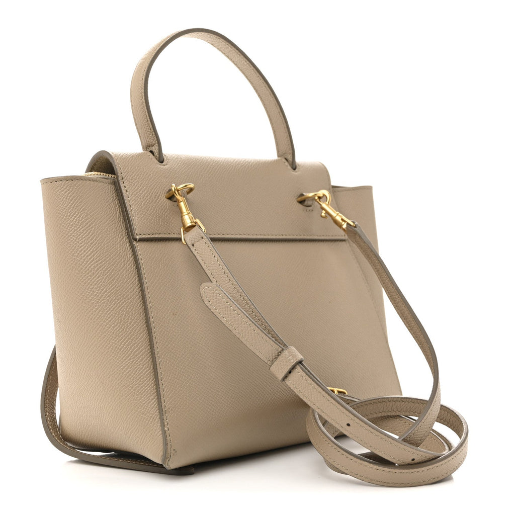 Grained Calfskin Nano Belt Bag Light Taupe
