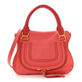Calfskin Small Marcie Satchel Paradise Pink