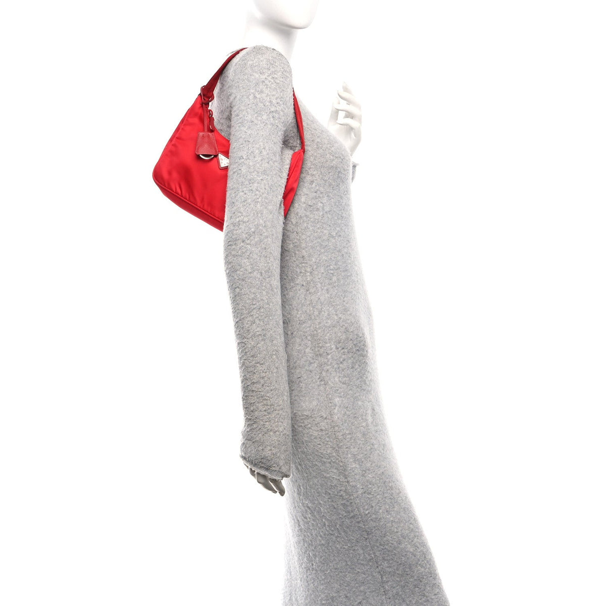 Tessuto Nylon Mini Re-Edition 2000 Bag Rosso