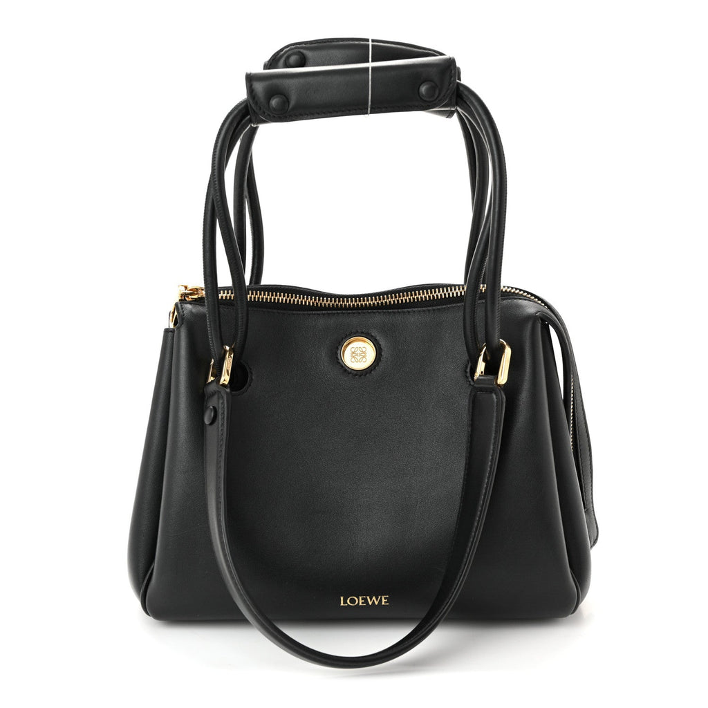Supple Calfskin Small Madrid Bag Black