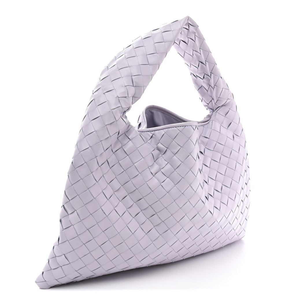 Calfskin Intrecciato Small Hop Oyster Lilac