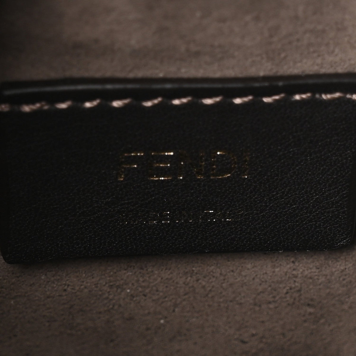 Vitello Liberty F is Fendi Bi-Color FF 1974 Embossed Mini Mon Tresor Bucket Bag Maya Black