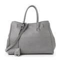 Smooth Calfskin Small Hampton Carry All Bag Grey