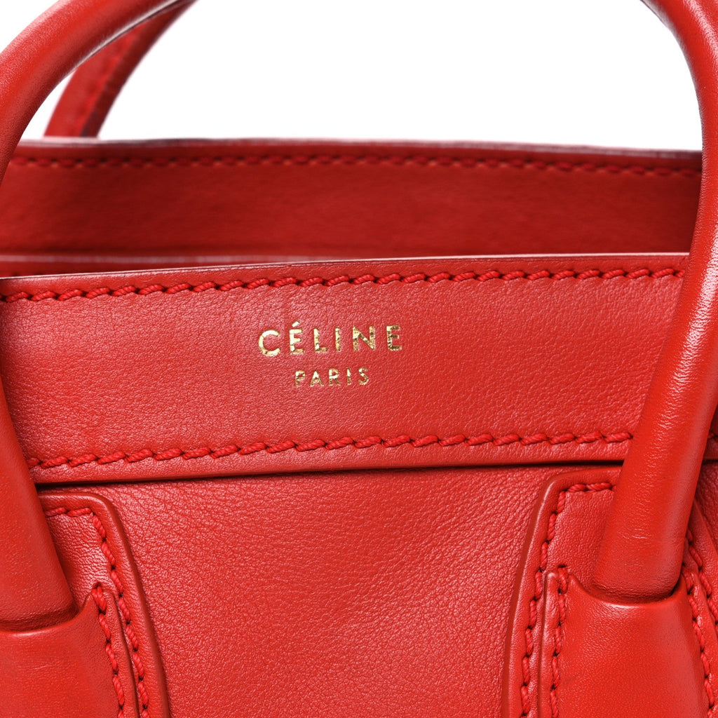 Smooth Calfskin Nano Luggage Red
