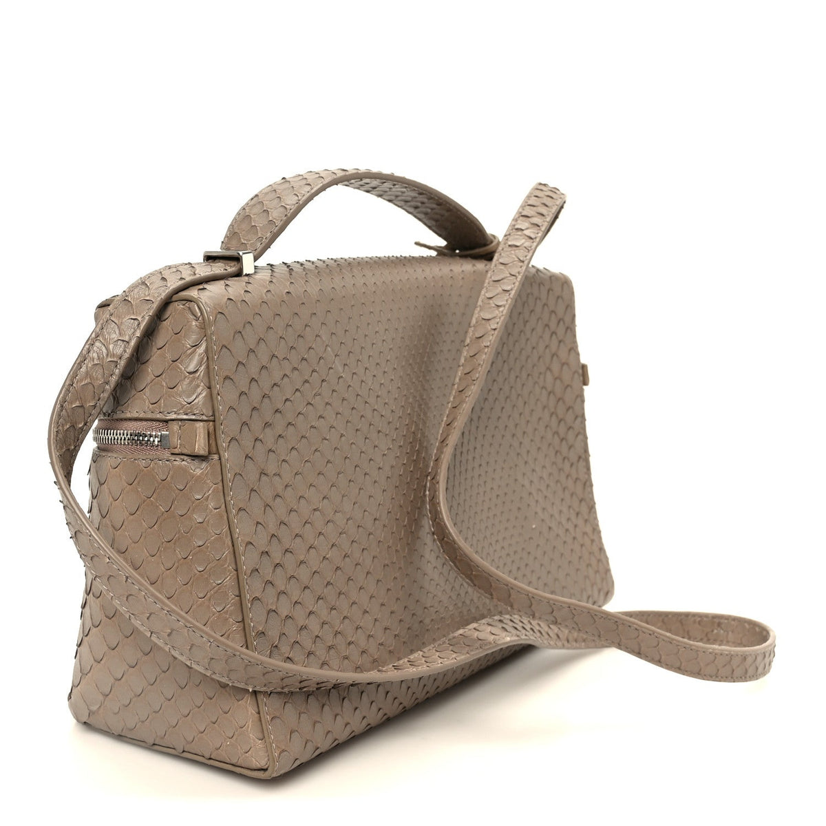 Matte Snakeskin Extra Pocket L27 Grey