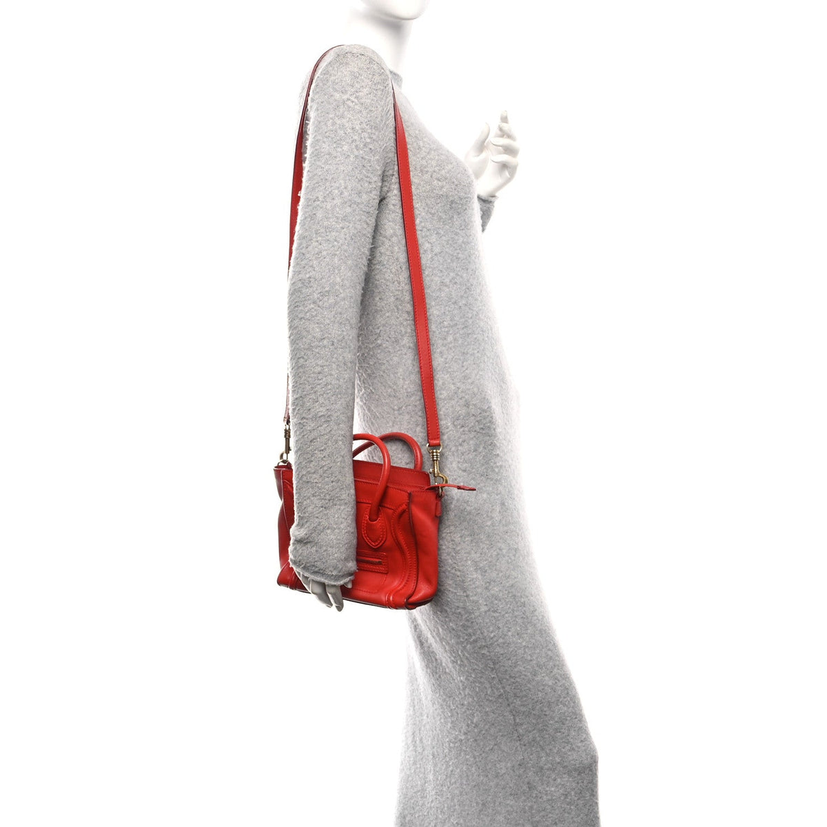 Smooth Calfskin Nano Luggage Red