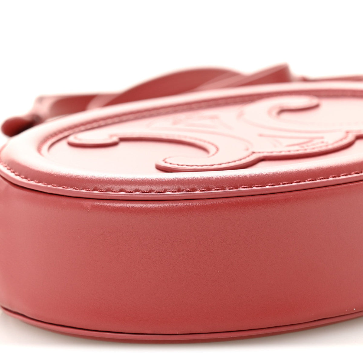 Smooth Calfskin Small Triomphe Oval Crossbody Purse Lipstick