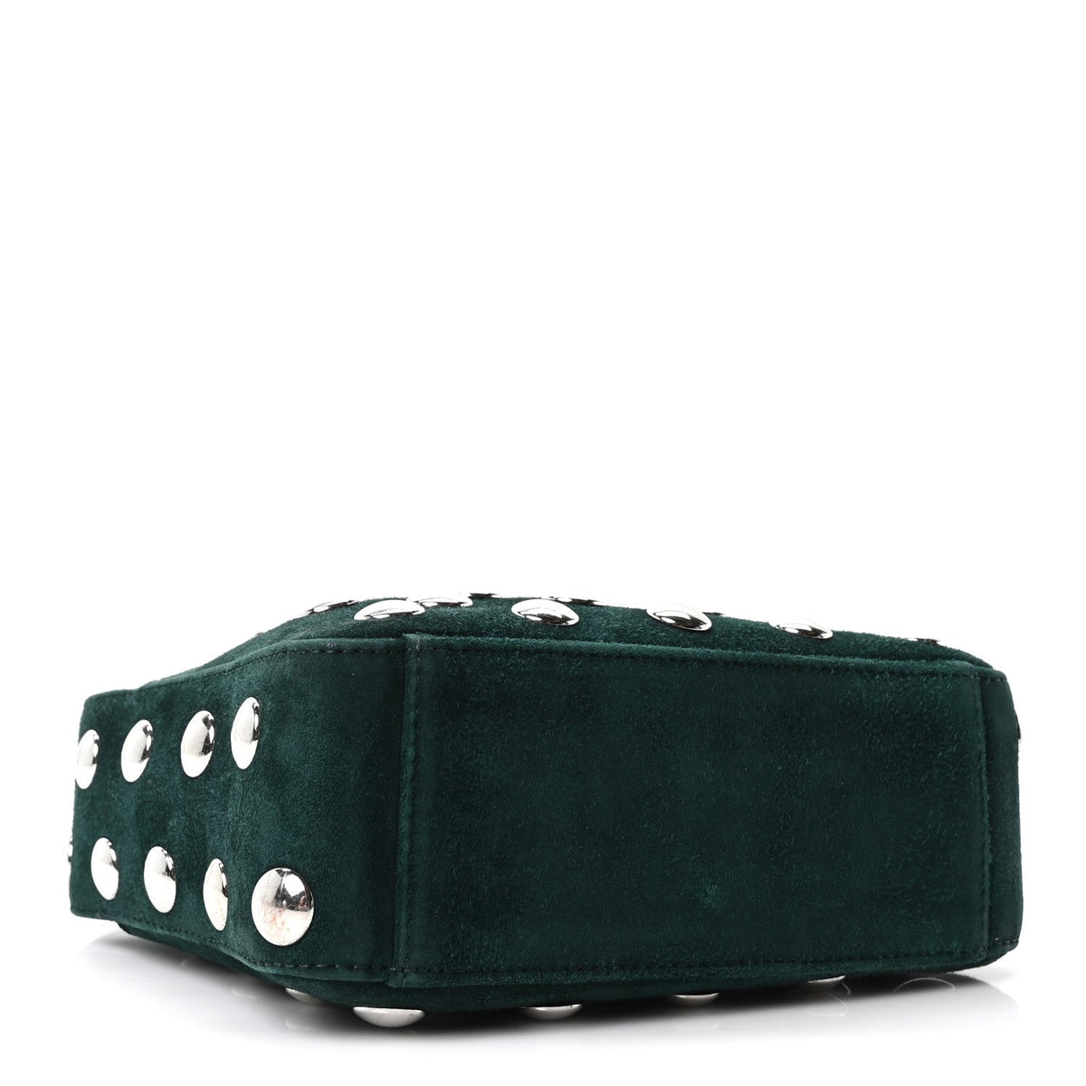 Suede Studded Small Elena English Green