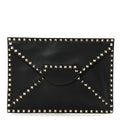 Vitello Untitled Rockstud Envelope Clutch Black