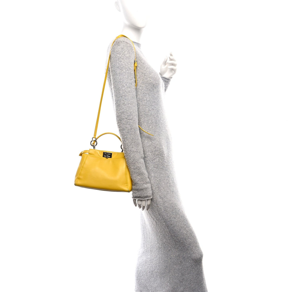 Nappa Mini Peekaboo Iconic Satchel Limone