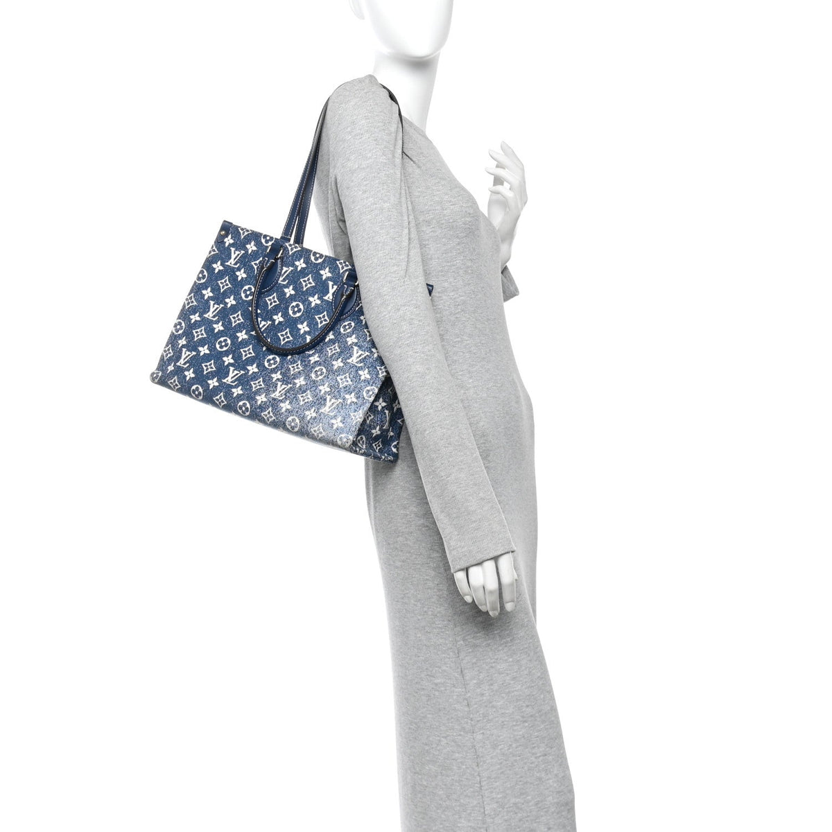 Monogram Jacquard Denim Onthego MM Bleu