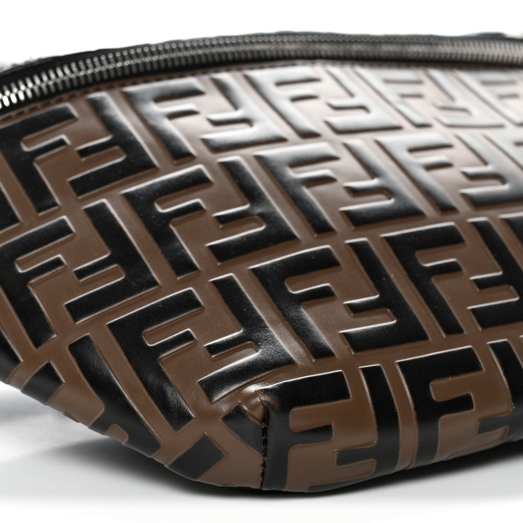 Vitello Century Bi-Color FF 1974 Embossed Belt Bag Maya Black