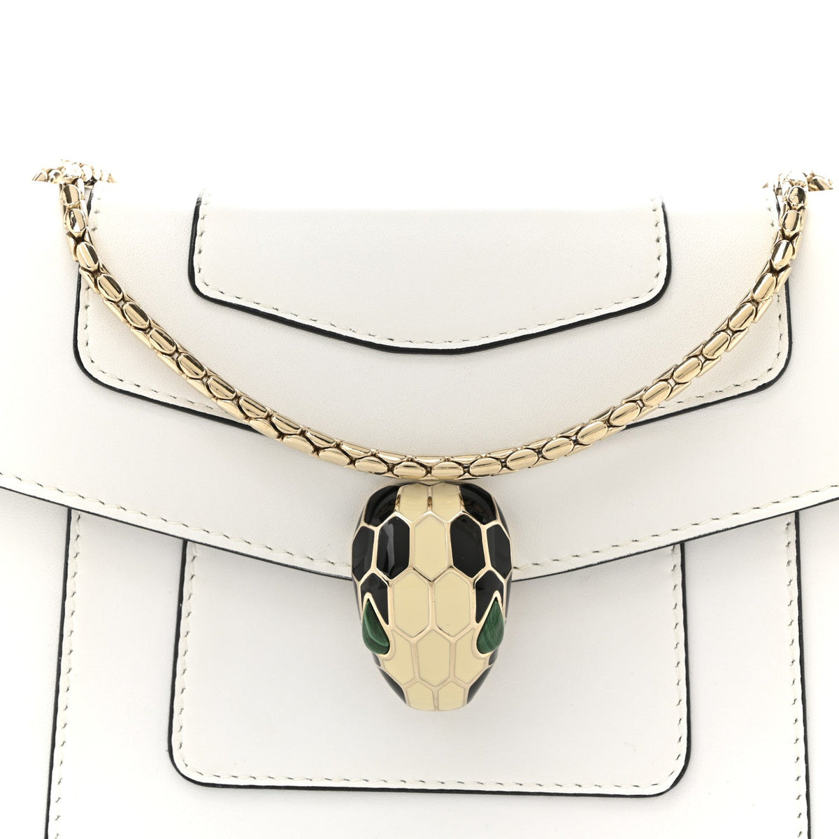 Calfskin Small Serpenti Forever Crossbody Bag White Agate