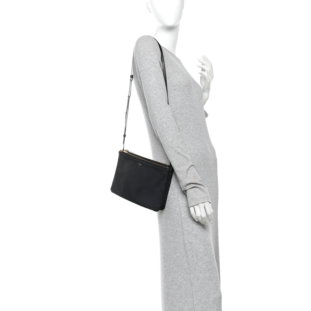 Lambskin Small Trio Crossbody Bag Black