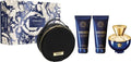 Versace Dylan Blue Women Set 3.4oz EDP & 3.4oz Body Lotion & 3.4oz Shower Gel & Cosmetics Bag