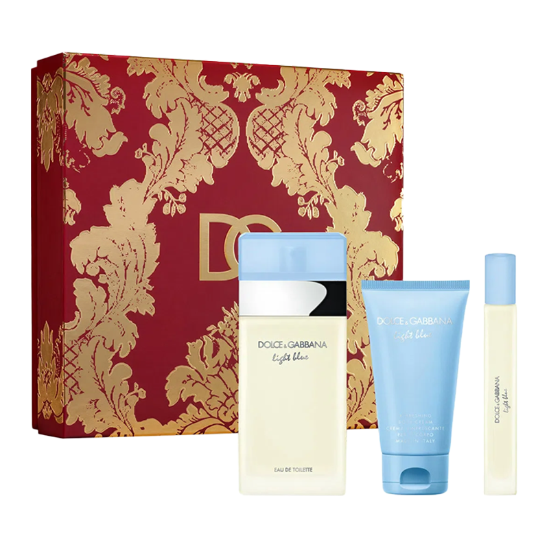 Dolce  & Gabbana Light Blue Women Set 3.4oz EDT & 1.7oz Body Lotion & .34oz EDT
