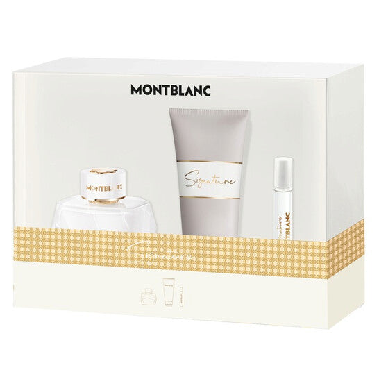 Mont Blanc Signature Women Set 3oz EDP & 3.3oz Body Lotion &  .25oz EDP