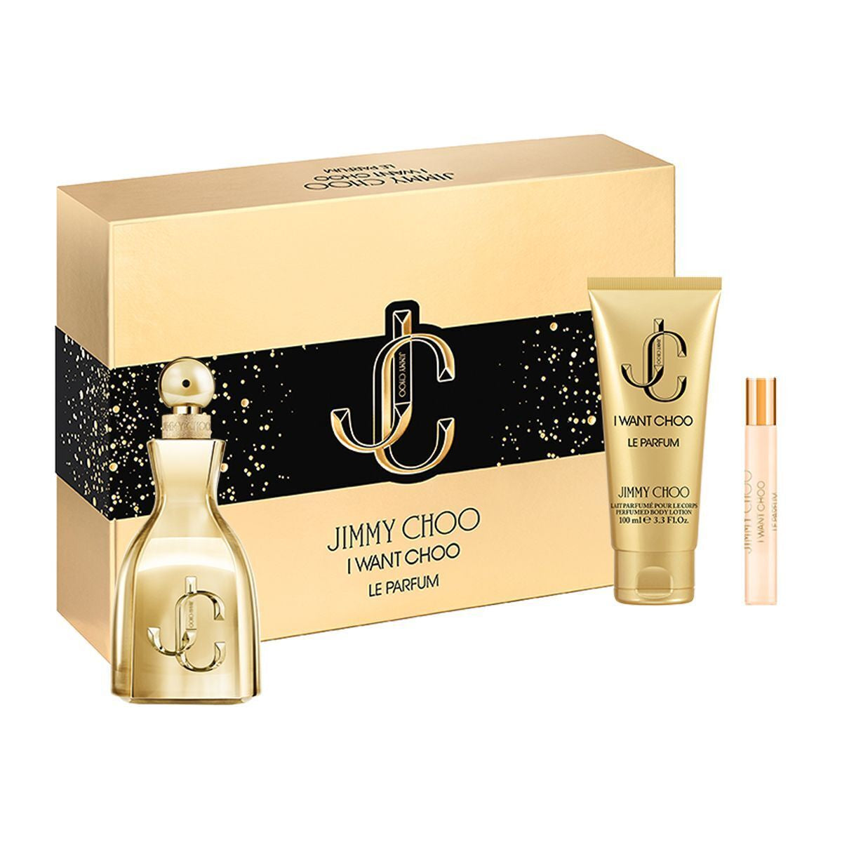 I Want Choo Le Parfum Set 3.3oz EDP & 3.3oz BL & .25oz Mini
